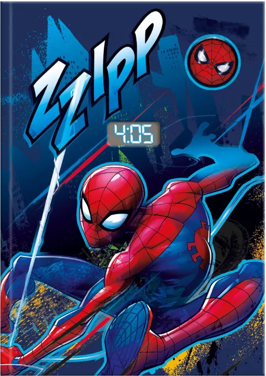 Notatnik z zegarkiem LCD Spiderman SPD7049 - tantis.pl