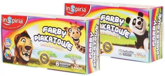 Farby plakatowe 8 kolorów 20ml