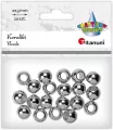 Koraliki plastikowe 13mm 20szt srebrne - tantis.pl
