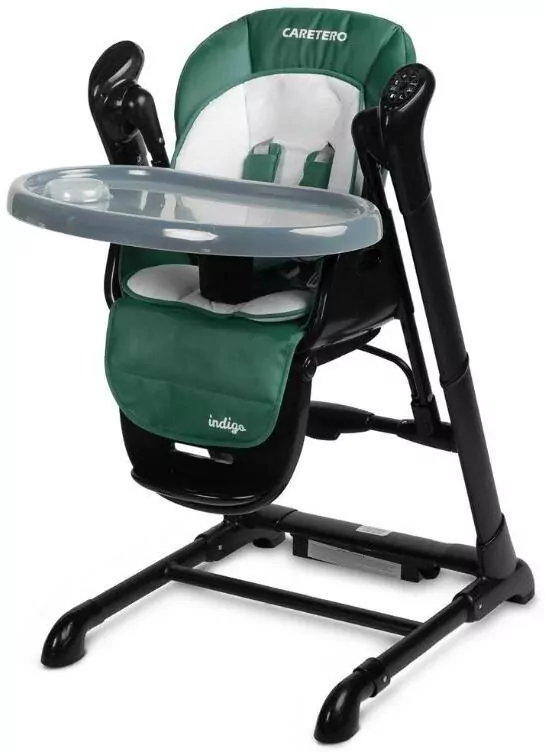 Caretero Krzesełko + huśtawka Indigo czarno zielone - tantis.pl