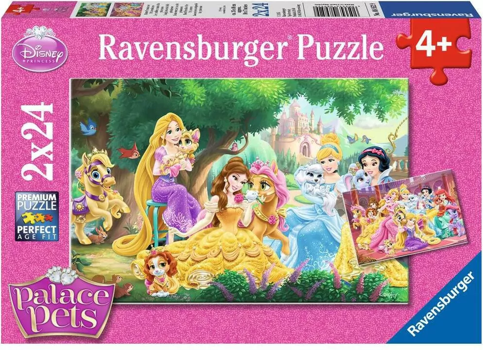 Disney Księżniczki. Przyjaciele księżniczek. Puzzle 2x24 elementy. Ravensburger. 089529. - tantis.pl