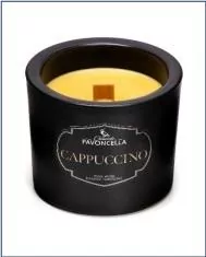 Świeczka sojowa Cappuccino czarna 170g - tantis.pl