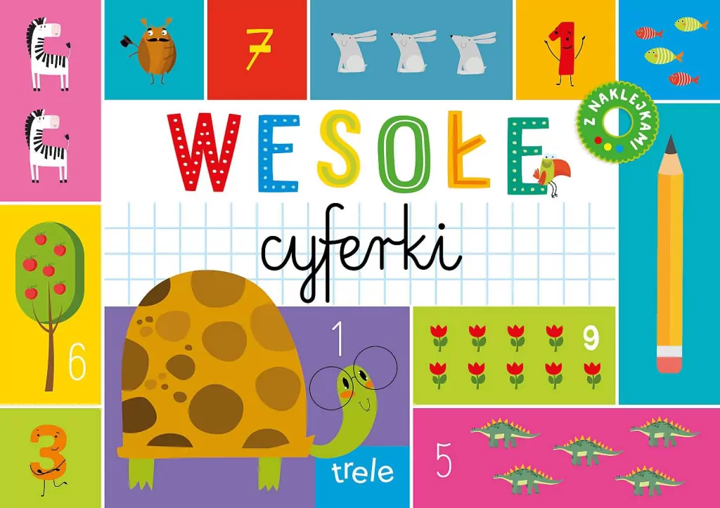 Wesołe cyferki. Blok z tekturą - tantis.pl