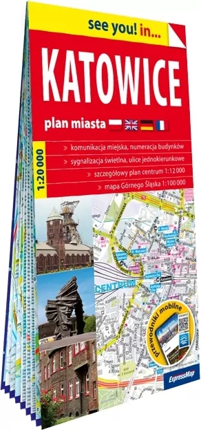 Katowice plan miasta 1:20 000 papier 2024 - tantis.pl