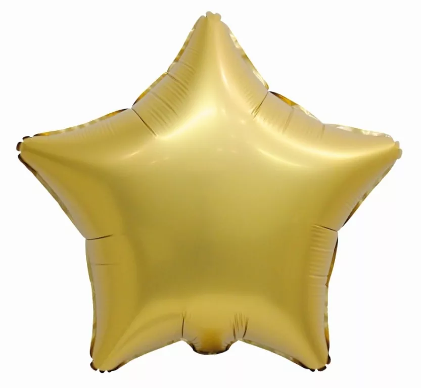 Balon foliowy B&C Gwiazdka, matowa, antyczne złoto 19" - tantis.pl