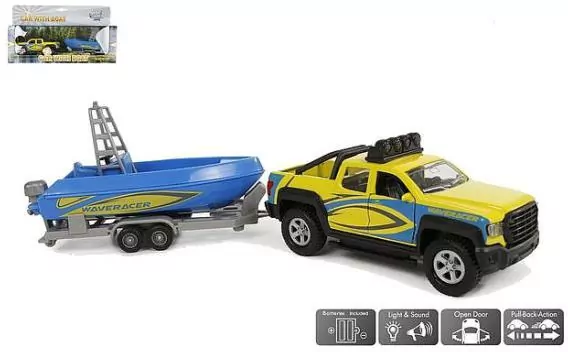 Auto z łodzią, światło, dźwięk 510217 - tantis.pl