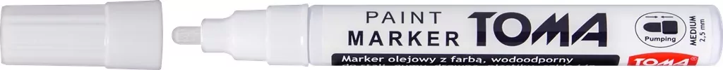 Marker olejowy biały TOMA - tantis.pl