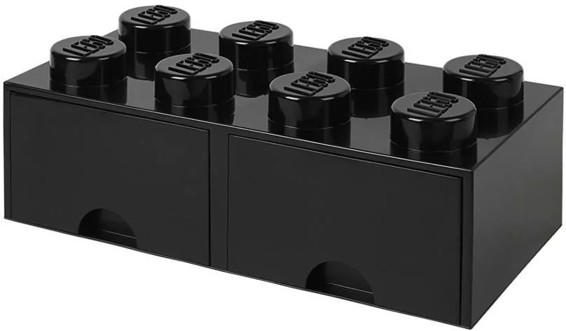 LEGO(R) pojemnik klocek z szufladami ósemka czarny - tantis.pl