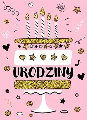 Karnet. Urodziny. Tort - tantis.pl