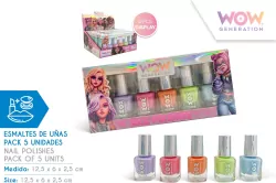 Zestaw lakierów do paznokci 5 szt., pastelowe kolory WoW Generation WOW00110 Kids Euroswan