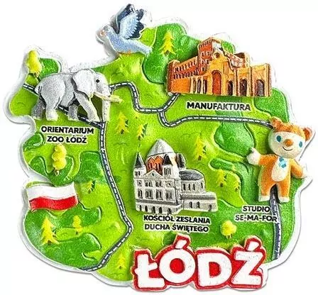 Magnes I love Poland Łósż ILP-MAG-C-LOD-32 - tantis.pl