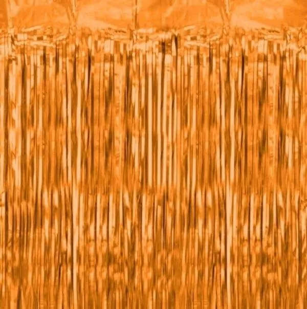 Kurtyna dekoracyjna 100x200cm pomarańczowa - tantis.pl