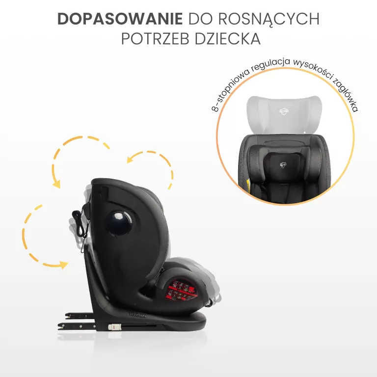 Caratero Fotelik Securo I-Size szary (40-150cm) - tantis.pl