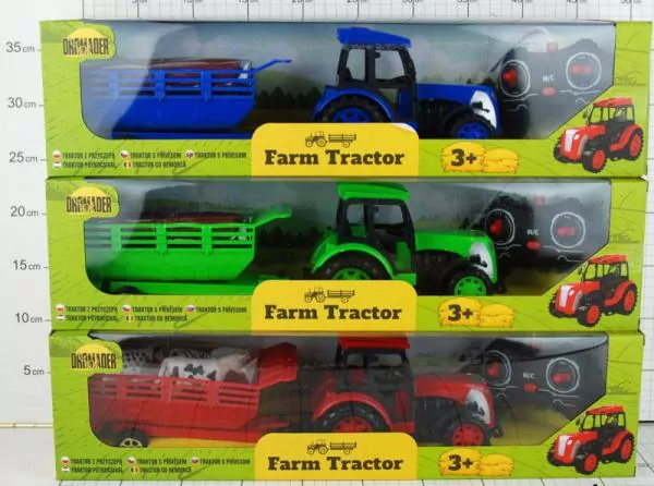 Traktor z przyczepą na radio. Mix, 1 sztuka - tantis.pl