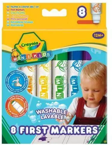 Flamastry zmywalne Minikids. 8 sztuk - tantis.pl