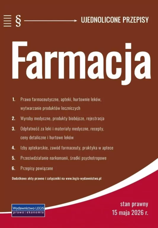 Farmacja. Ujednolicone przepisy - tantis.pl