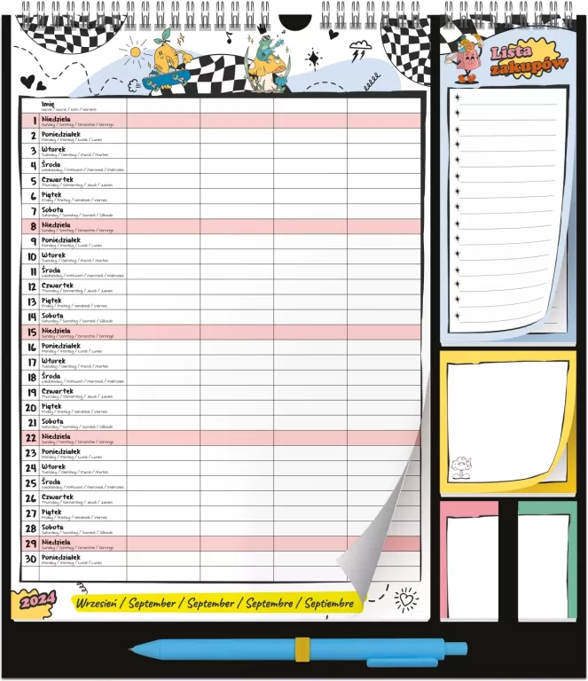 Kalendarz 2024-2025 szkolny. Plansza - tantis.pl