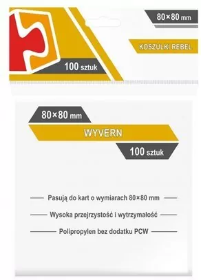 Koszulki na karty 100. 80 x 80 mm. Wyvern - tantis.pl