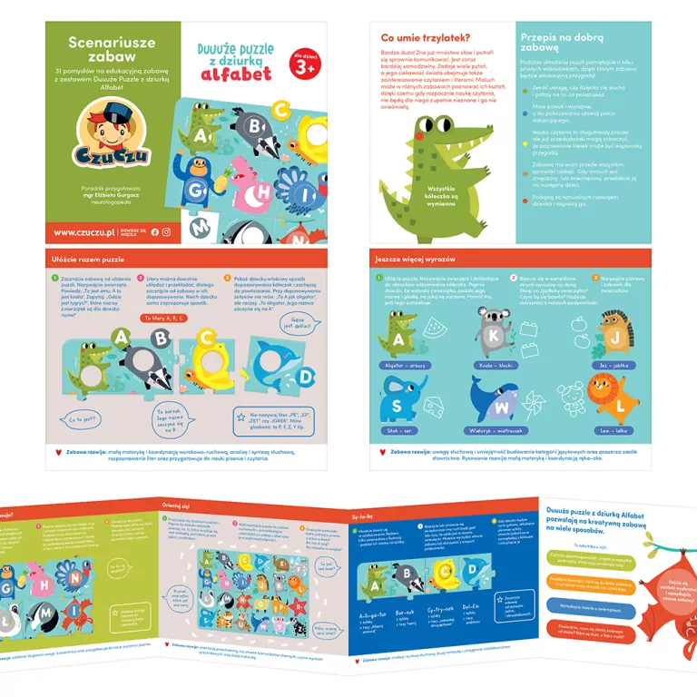 CzuCzu. Alfabet. Duuuże puzzle z dziurką - tantis.pl