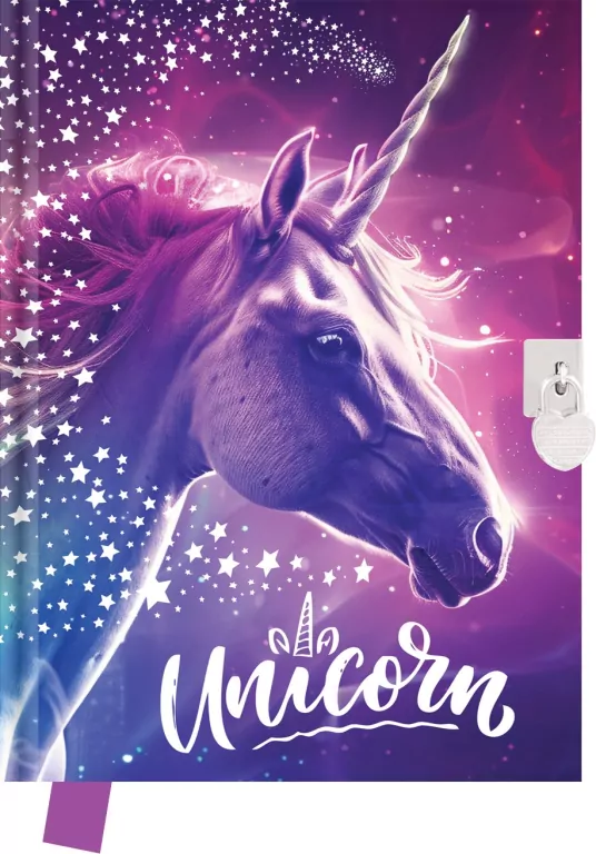 Pamiętnik z kłódką Unicorn 14x18cm 80 kartek - tantis.pl