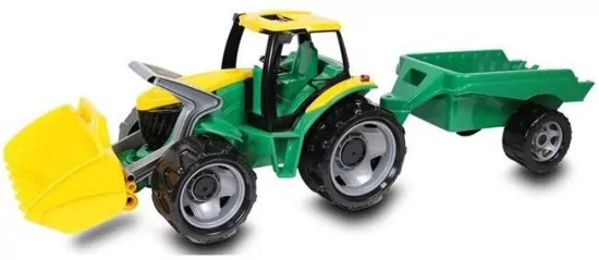 Lena Gigant. Traktor z przyczepką i spychem