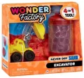 Wonder Factory Never Dry Sand - Red + Excavator - tantis.pl