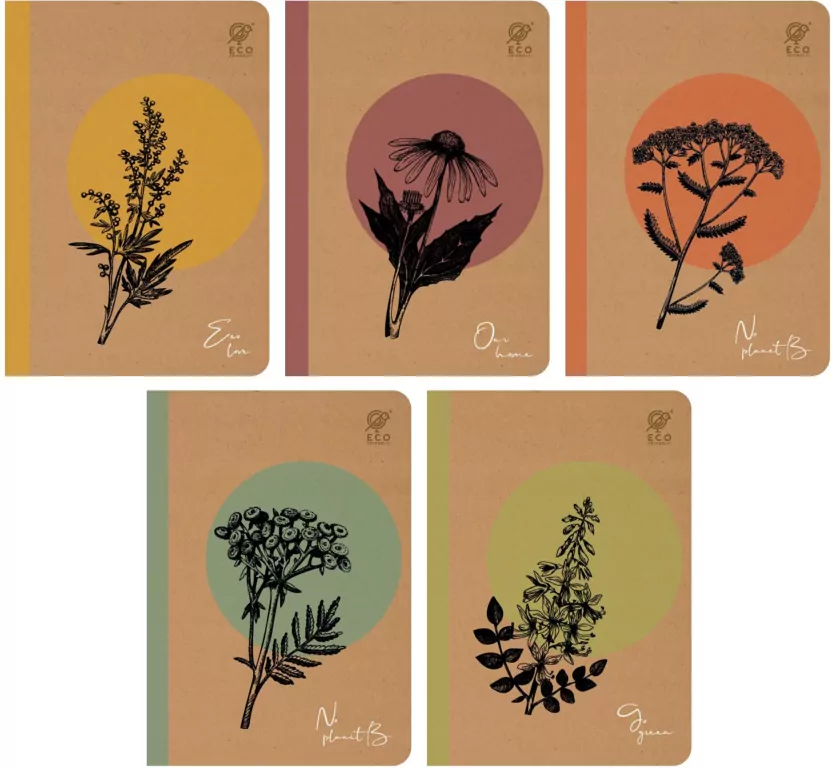 Zeszyt A5/80K kratka. By Nature One Herb - tantis.pl