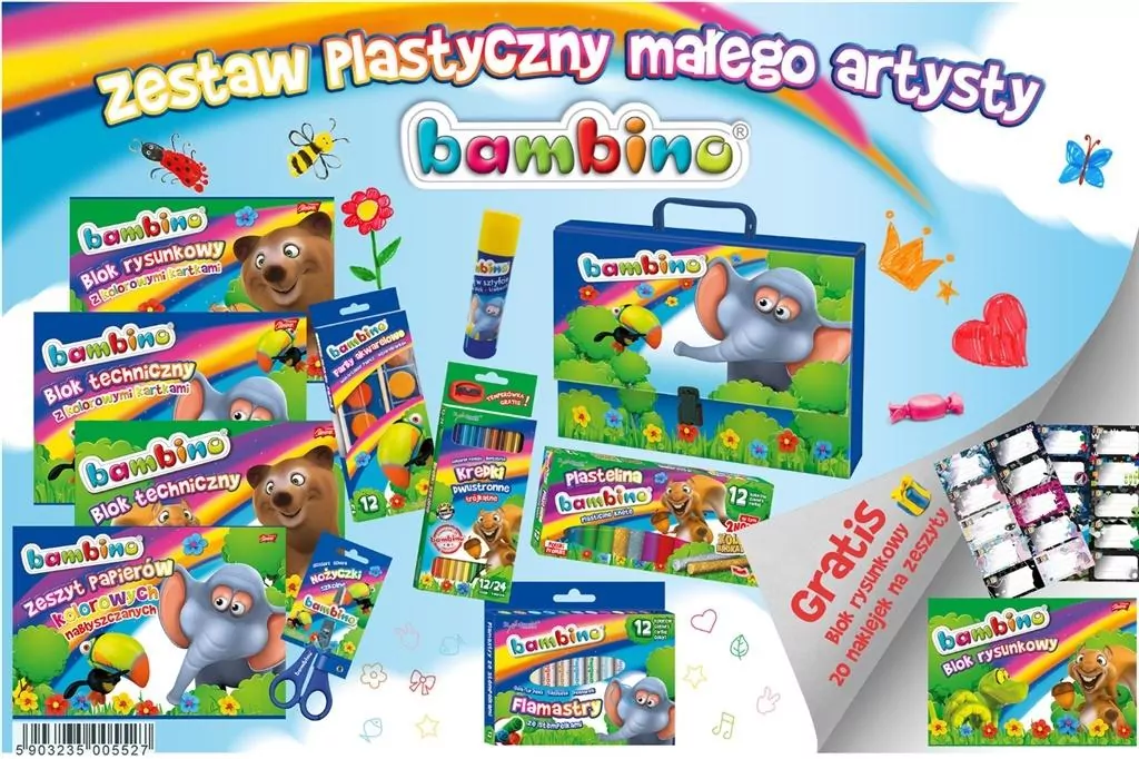 Zestaw plastyczny małego artysty Bambino - tantis.pl
