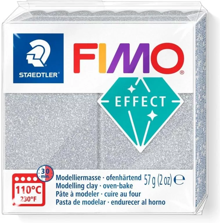 Masa termoutwardzalna Fimo 57g srebrny metaliczny - tantis.pl