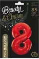 Balon foliowy 8. Czerwony 85cm - tantis.pl