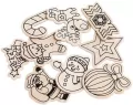 Ozdoby drewniane z magnesem 4-6 cm 9szt - tantis.pl