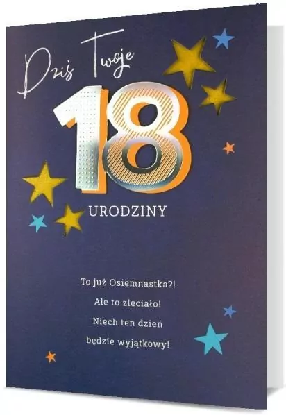 KARNET URODZINY 18 B6 Z KOP PD HM200-2781 - tantis.pl