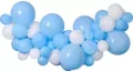 Girlanda balonowa. DIY Baby Blue, 65 balonów + taśma - tantis.pl