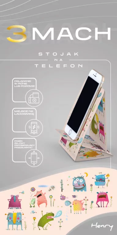 Stojak na telefon Potwory 3MACH - tantis.pl