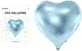 Balon foliowy Serce 45cm błękitny - tantis.pl