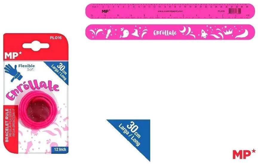 Linijka elastyczna fuksja 30cm - tantis.pl