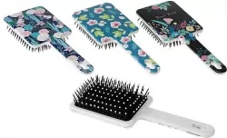 Szczotka do włosów plastikowa Kwiaty MIX
