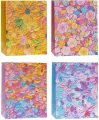 Torebka z brokatem Kwiaty 31x42x10cm mix ROZETTE - tantis.pl