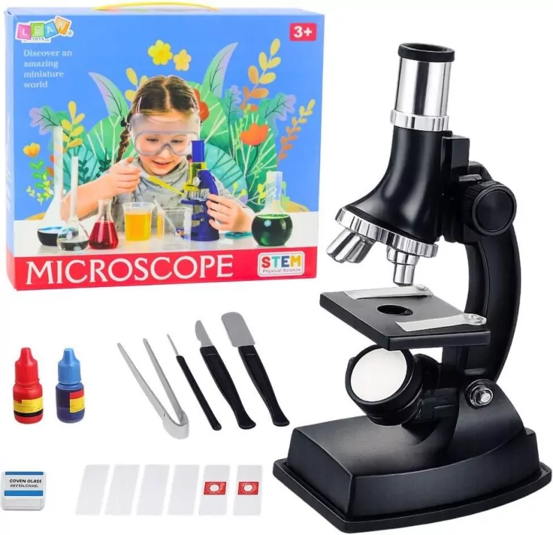 Mikroskop dla dzieci Akcesoria powiększenie 300x - tantis.pl