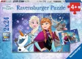 Ravensburger. Puzzle 2x24. Frozen. Zorza polarna - tantis.pl