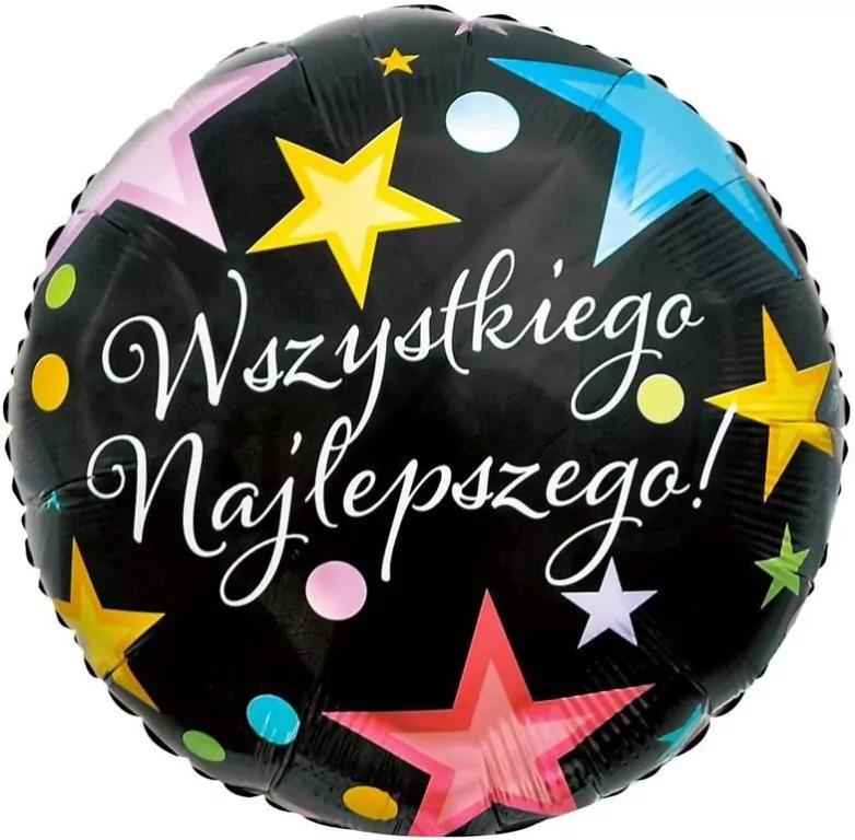 Balon foliowy. Wszystkiego Najlepszego, 18" - tantis.pl