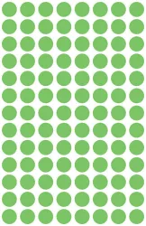 Etykieta samoprzylepna 8 koła zielone
