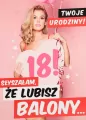 KARNET URODZINY 18 B6 Z KOP PD KB6-1785 - tantis.pl
