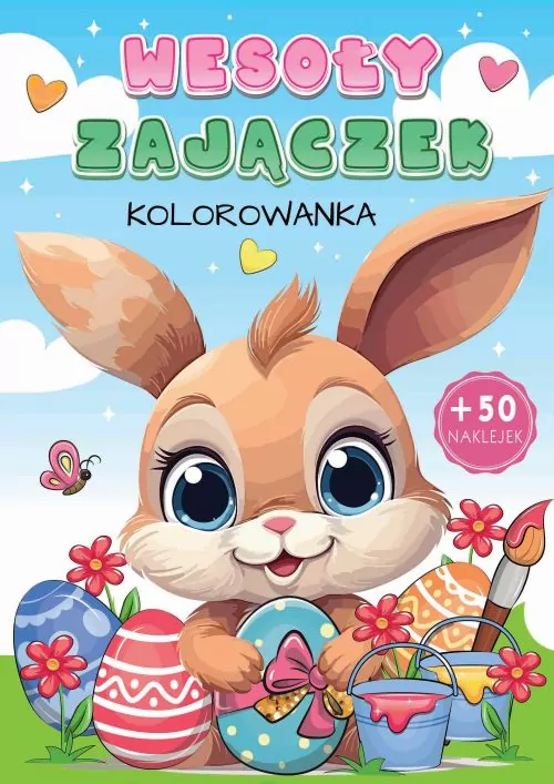 Wesoły zajączek kolorowanka - tantis.pl