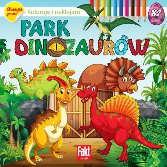 Koloruję i naklejam. Park dinozaurów - tantis.pl