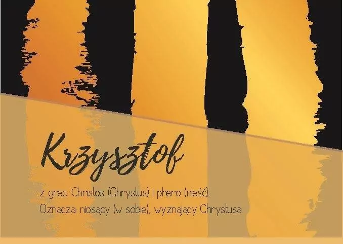 Magnes z imieniem Krzysztof oraz krótkim opisem - tantis.pl