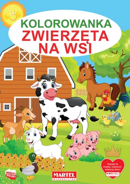 Zwierzęta na wsi. Kolorowanka - tantis.pl