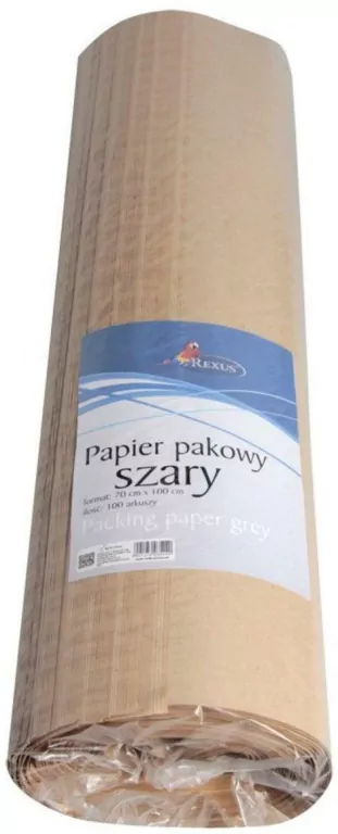 Papier pakowy szary. 100 arkuszy - tantis.pl