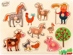 Układanka drewniana farma