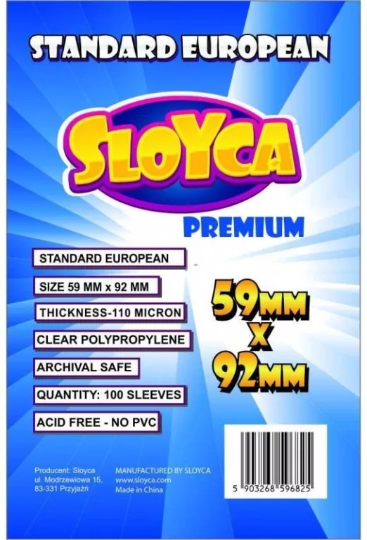 Koszulki Standard European Premium 59x92mm - tantis.pl